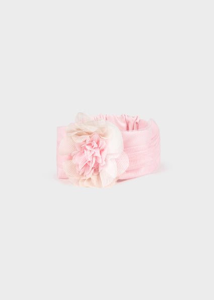 Mayoral bentita fete elastica tip diadema cu floare 0 luni Roz baby