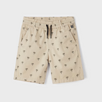 Mayoral bermude baieti cu imprimeu 4-9 ani, Beige cu palmieri