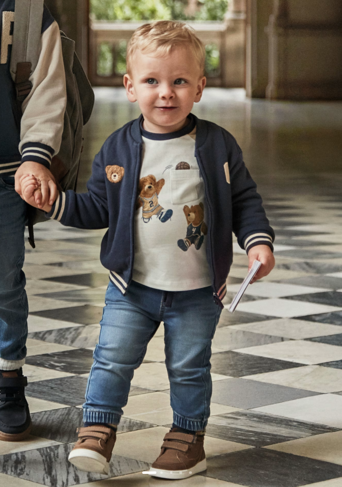 Mayoral blugi baieti jogger 6-48 luni Denim mediu