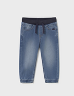Mayoral blugi baieti jogger 6-48 luni Denim mediu