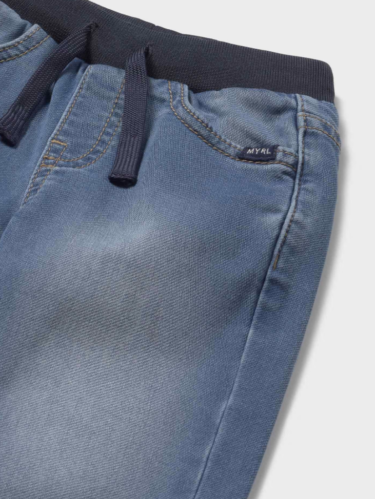Mayoral blugi baieti jogger 6-48 luni Denim mediu