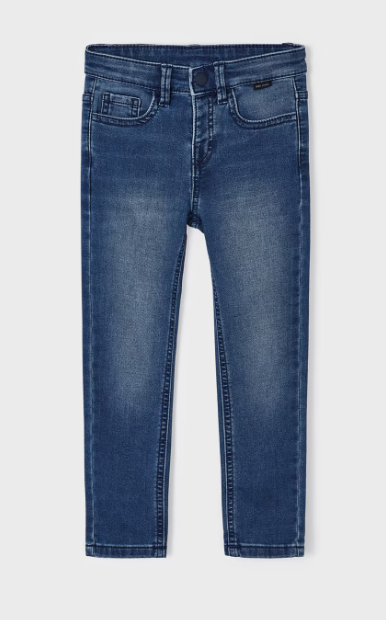 Mayoral blugi baieti slim fit 4-9 ani, Denim mediu