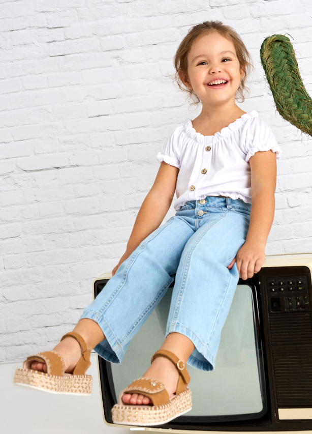 Mayoral blugi fete largi 3-10 ani Denim deschis