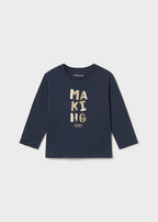 Mayoral bluza baieti basic 12-48 luni Azul Making Friends
