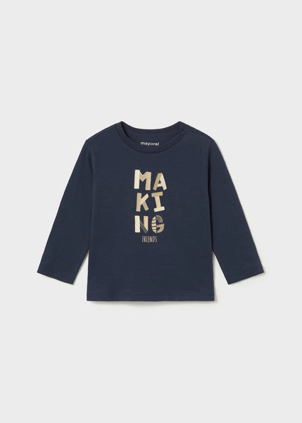 Mayoral bluza baieti basic 12-48 luni Azul Making Friends