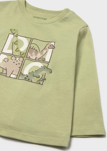 Mayoral bluza baieti cu dinozauri 12-48 luni Oregano
