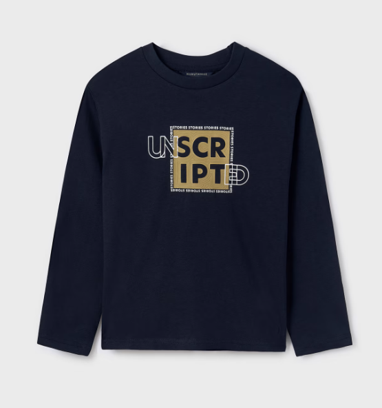 Mayoral bluza baieti cu imprimeu 10-14 ani, Navy blue UNSCRIPTED Imagine principală a produsului