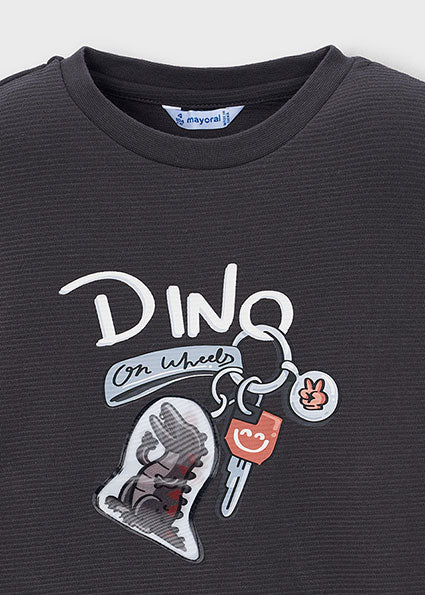 Mayoral bluza baieti cu imprimeu 5-10 ani Pizarra Dino