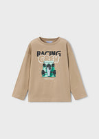 Mayoral bluza baieti cu imprimeu 5-10 ani Hazelnut Racing