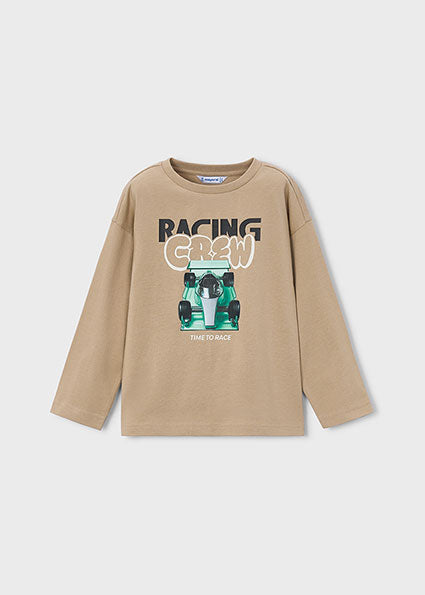 Mayoral bluza baieti cu imprimeu 5-10 ani Hazelnut Racing
