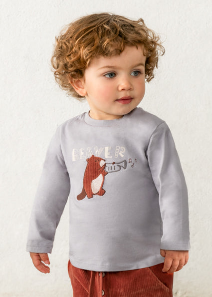 Mayoral bluza baieti cu maneca lunga 12-48 luni Gri Beaver