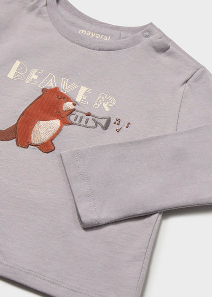 Mayoral bluza baieti cu maneca lunga 12-48 luni Gri Beaver