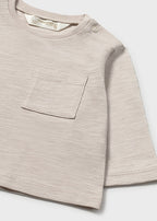 Mayoral bluza baieti cu maneca lunga si buzuanr 0-18 luni Taupe