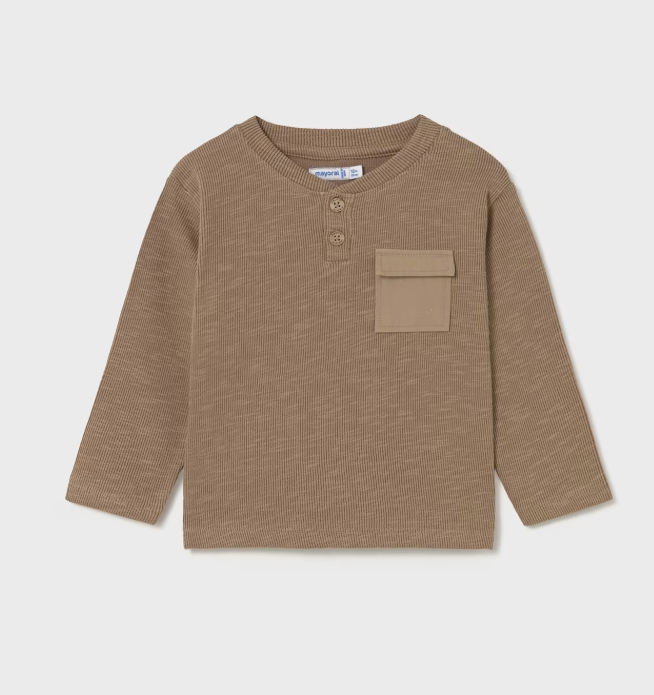 Mayoral bluza baieti cu nasturei 12-48 luni Caramel Imagine principală a produsului