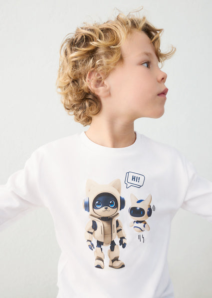 Mayoral bluza baieti cu pisica astronaut 5-10 ani Nata