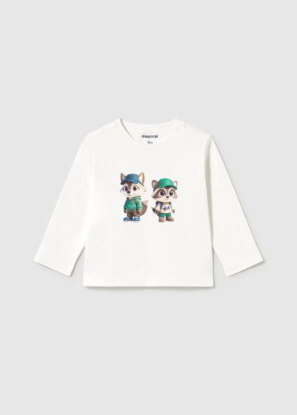 Mayoral bluza baieti cu serigrafie 12-48 luni Nata cu ratoni Imagine principală a produsului