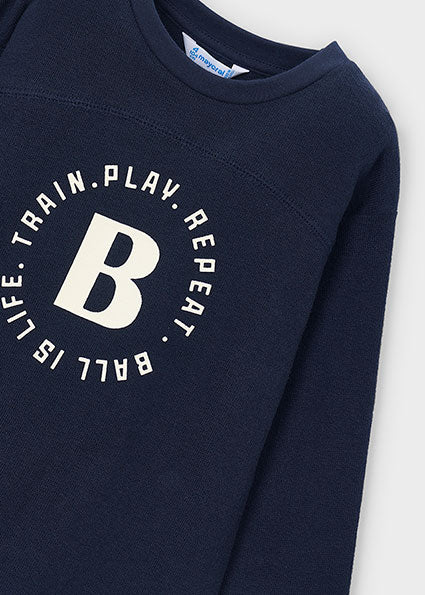 Mayoral bluza baieti cu imprimeu 5-10 ani Azul Ball is life