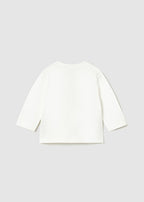 Mayoral bluza baieti cu maneca lunga si buzuanr 0-18 luni Off-white