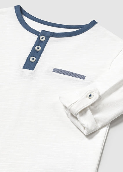 Mayoral bluza baieti stil tunica 12-48 luni White-Regata