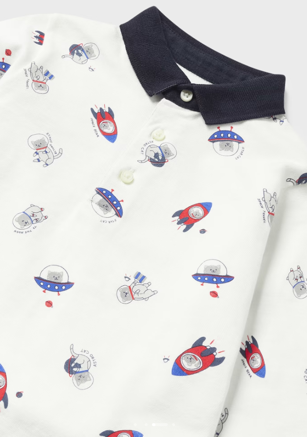 Mayoral bluza baieti tip Polo cu imprimeu 12-36 luni