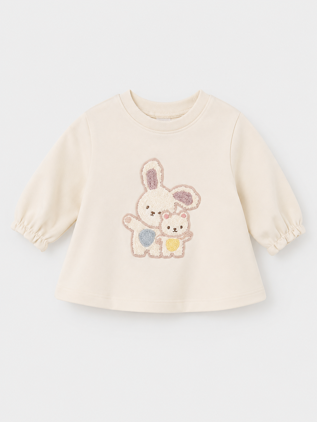 Mayoral bluza fete 0-18 luni Crem-Mov cu animale