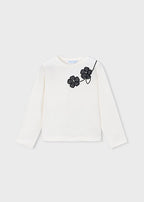 Mayoral bluza fete cu imprimeu 5-10 ani Crudo-Negro cu flori