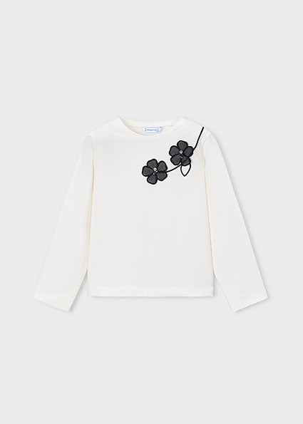 Mayoral bluza fete cu imprimeu 5-10 ani Crudo-Negro cu flori