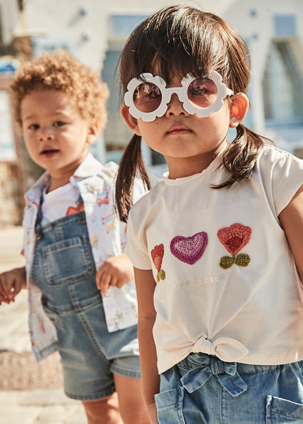 Mayoral bluza fete cu aplicatii 12-48 luni Ecru