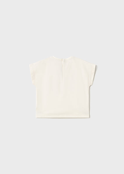 Mayoral bluza fete cu aplicatii 12-48 luni Ecru