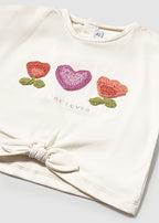 Mayoral bluza fete cu aplicatii 12-48 luni Ecru