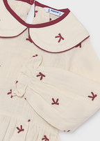 Mayoral bluza fete cu broderie 5-10 ani Crudo-zmeura cu fundite