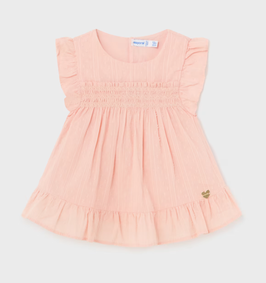 Mayoral bluza fete cu fronseuri si volanase 12-36 luni Roz pastel Imagine principală a produsului