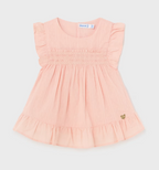 Mayoral bluza fete cu fronseuri si volanase 12-36 luni Roz pastel