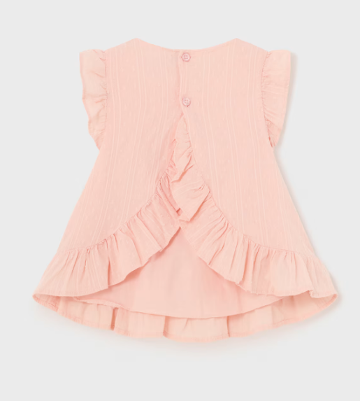 Mayoral bluza fete cu fronseuri si volanase 12-36 luni Roz pastel