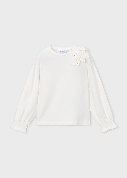Mayoral bluza fete cu funda 5-10 ani Off-white
