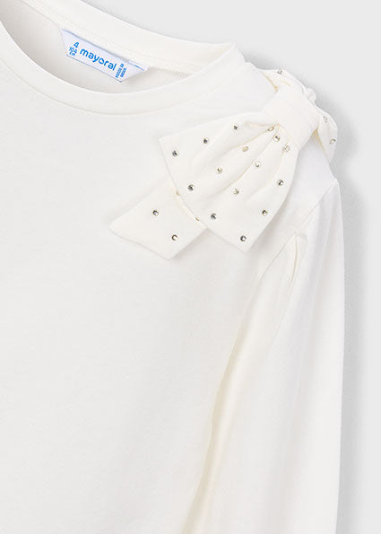 Mayoral bluza fete cu funda 5-10 ani Off-white
