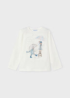 Mayoral bluza fete cu grafica 4-9 ani Albastru crud