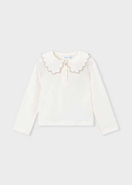 Mayoral bluza fete cu guler 5-10 ani Crudo-Champan