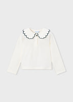 Mayoral bluza fete cu guler 5-10 ani Crudo-Nenufar