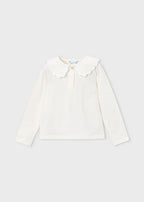Mayoral bluza fete cu guler 5-10 ani Off-white