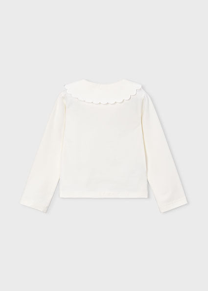 Mayoral bluza fete cu guler 5-10 ani Off-white