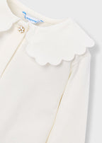Mayoral bluza fete cu guler 5-10 ani Off-white