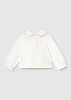 Mayoral bluza fete cu guler brodat 12-48 luni Crudo-Petisui