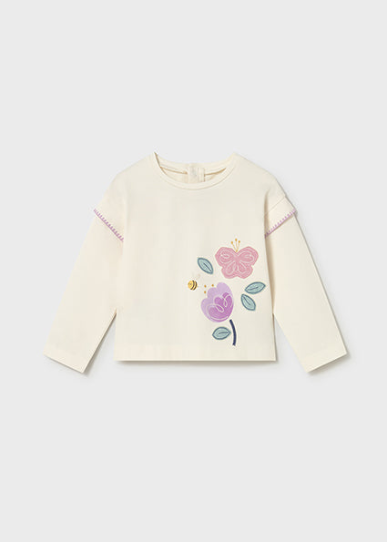 Mayoral bluza fete cu imprimeu 12-48 luni Crem cu flori Imagine principală a produsului