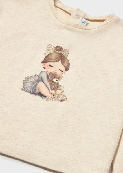 Mayoral bluza fete cu imprimeu 12-48 luni Milk vigoré cu fetita