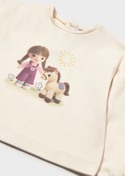 Mayoral bluza fete cu imprimeu 12-48 luni Soy cu fetita si calut