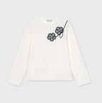 Mayoral bluza fete cu imprimeu 2-10 ani Off white-Navy blue