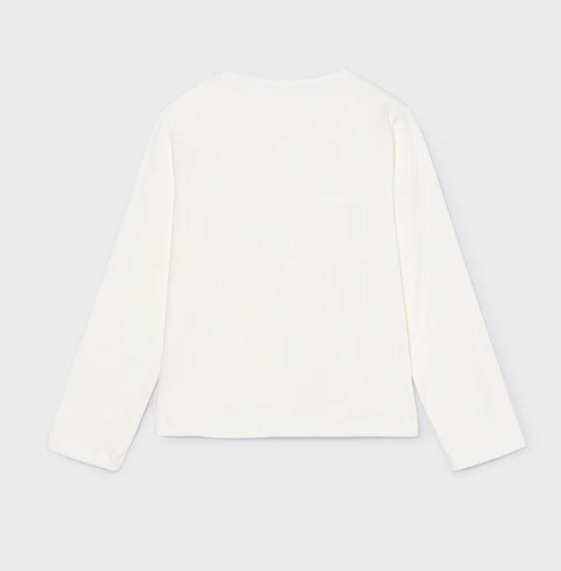 Mayoral bluza fete cu imprimeu 2-10 ani Off white-Navy blue Imagine secundară a produsului