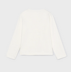 Mayoral bluza fete cu imprimeu 2-10 ani Off white-Navy blue