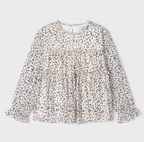 Mayoral bluza fete cu imprimeu 3-9 ani, Off-white-negru